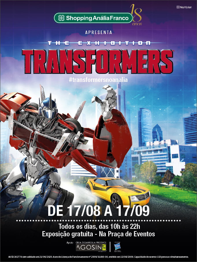Exposição internacional “Transformers” chega ao Shopping Anália Franco