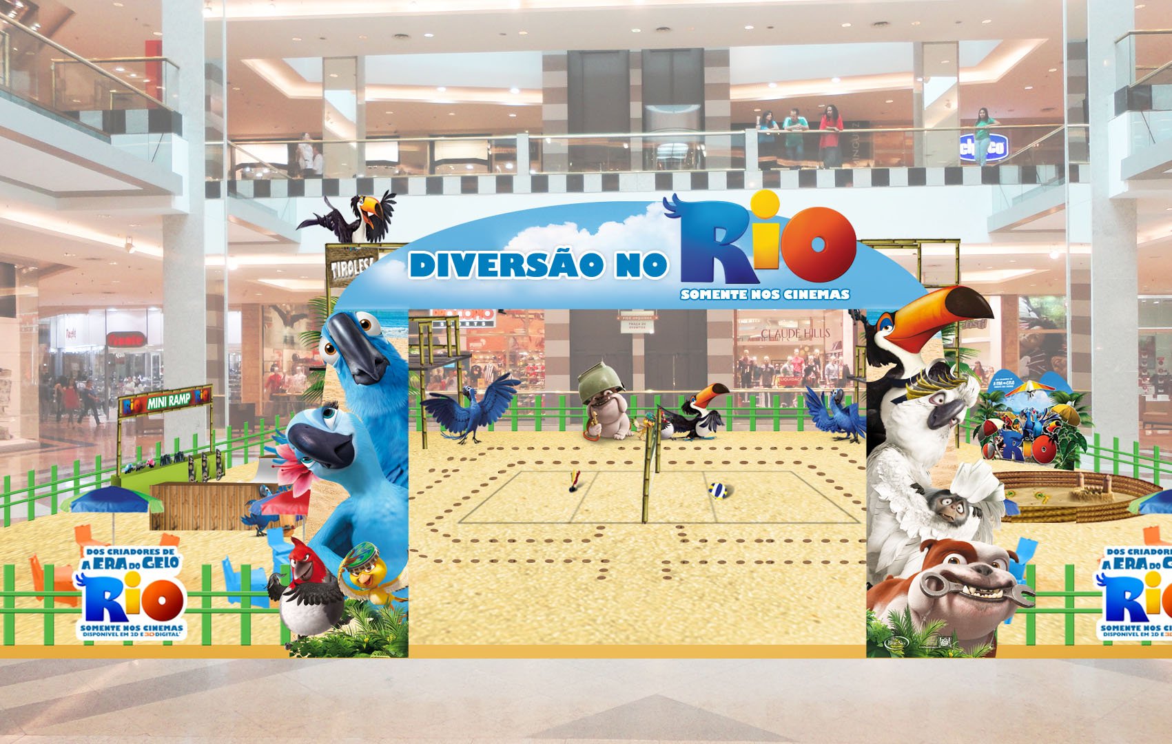 Filme “Rio” inspira parquinho infantil em SP