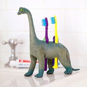 porta escova de dentes dinossauros