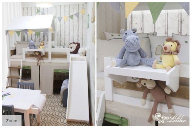 Quarto com o tema bichos chique e lúdico