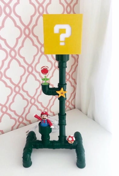 Luminária de Mario Bros para decorar o quarto