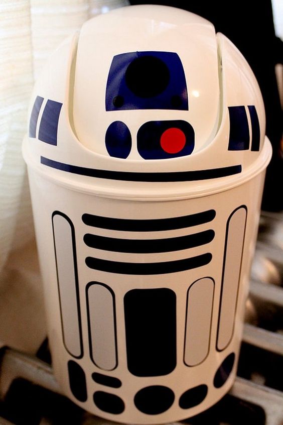 Uma lixeira para amantes de Star Wars