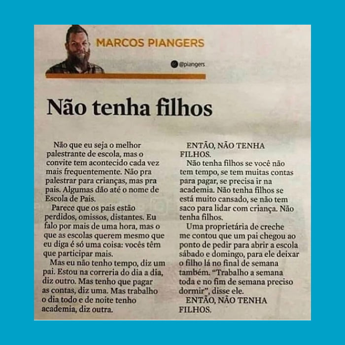 não tenha filhos