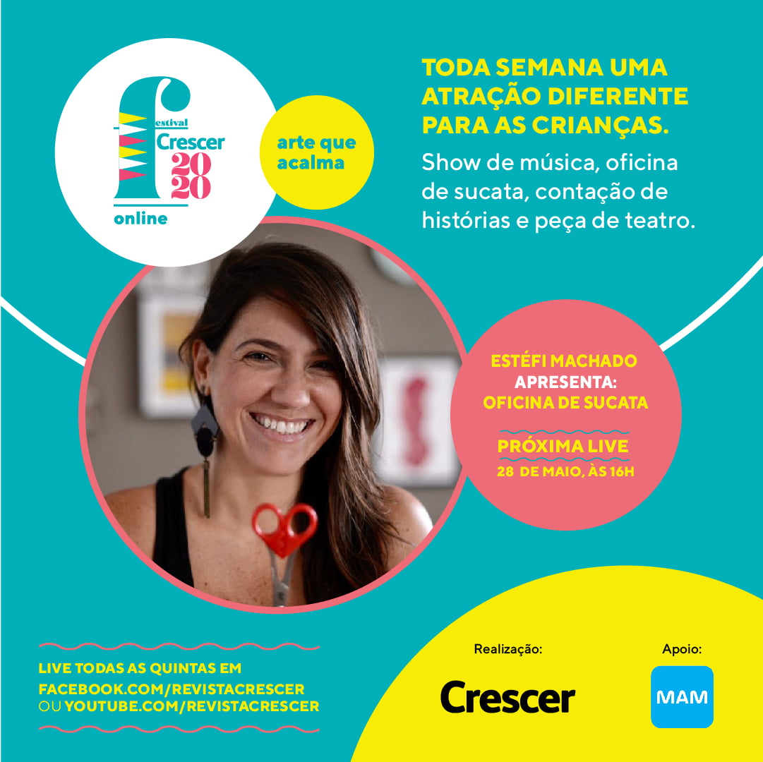 Revista Crescer faz live com Estéfi Machado