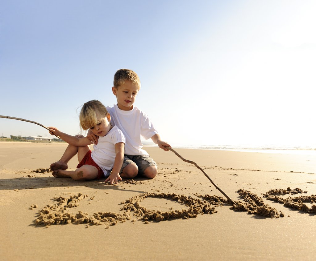 Irmãos na praia