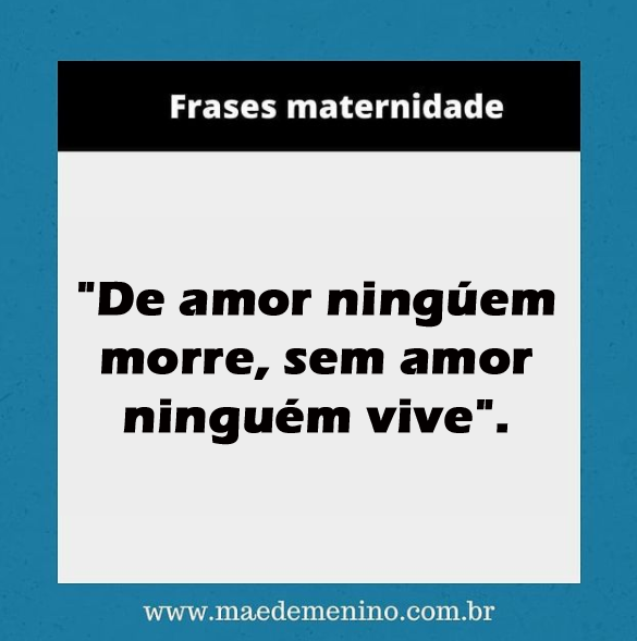 de amor ninguém morre