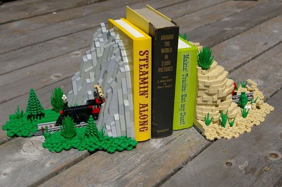 porta livros com lego