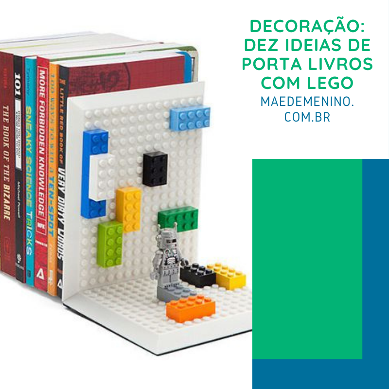 porta livros com lego